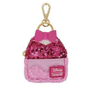 New Loungefly Disney Princess Sequin Backpack Keychain Aurora Sleeping Beauty
